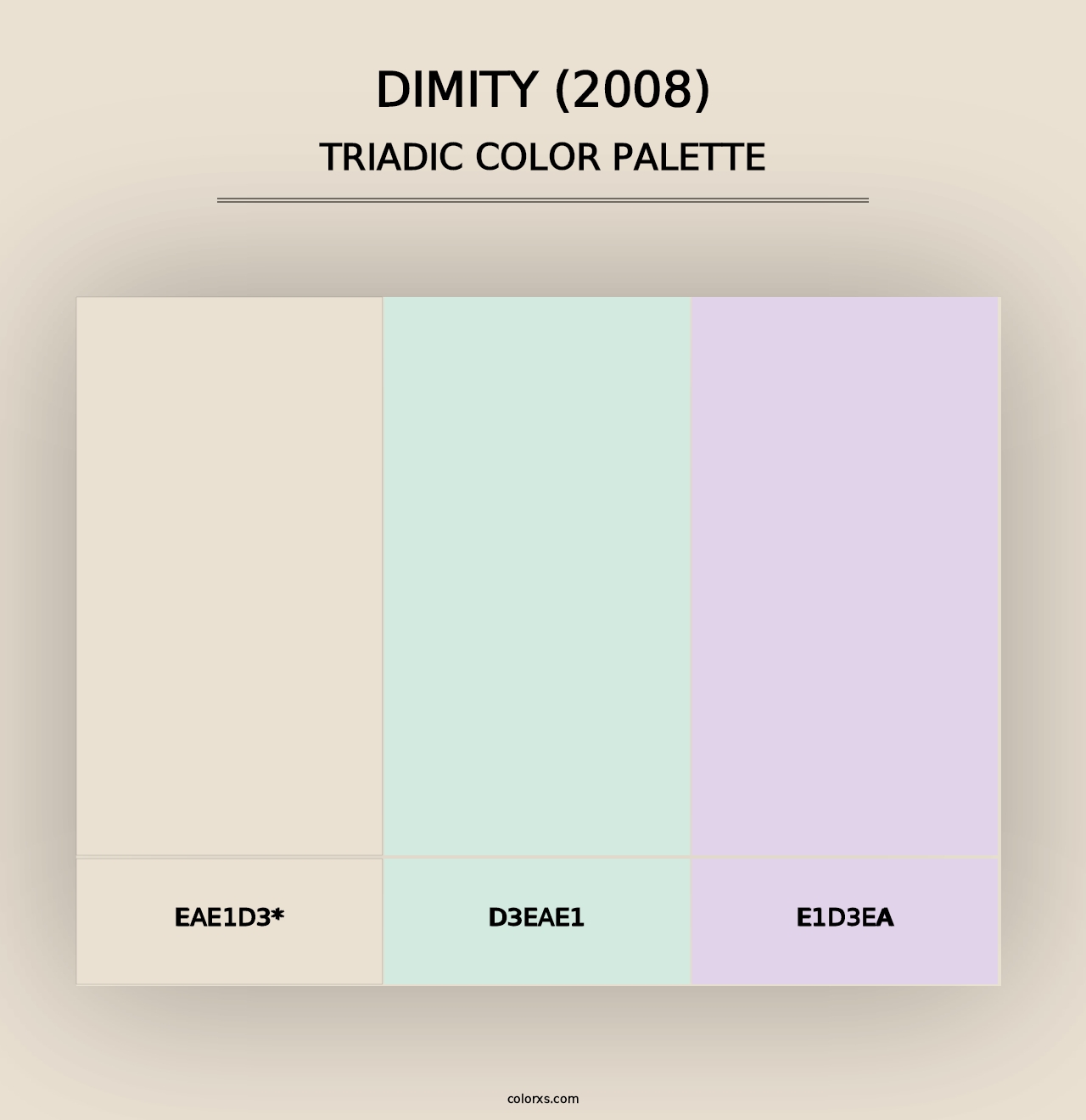 Dimity (2008) - Triadic Color Palette