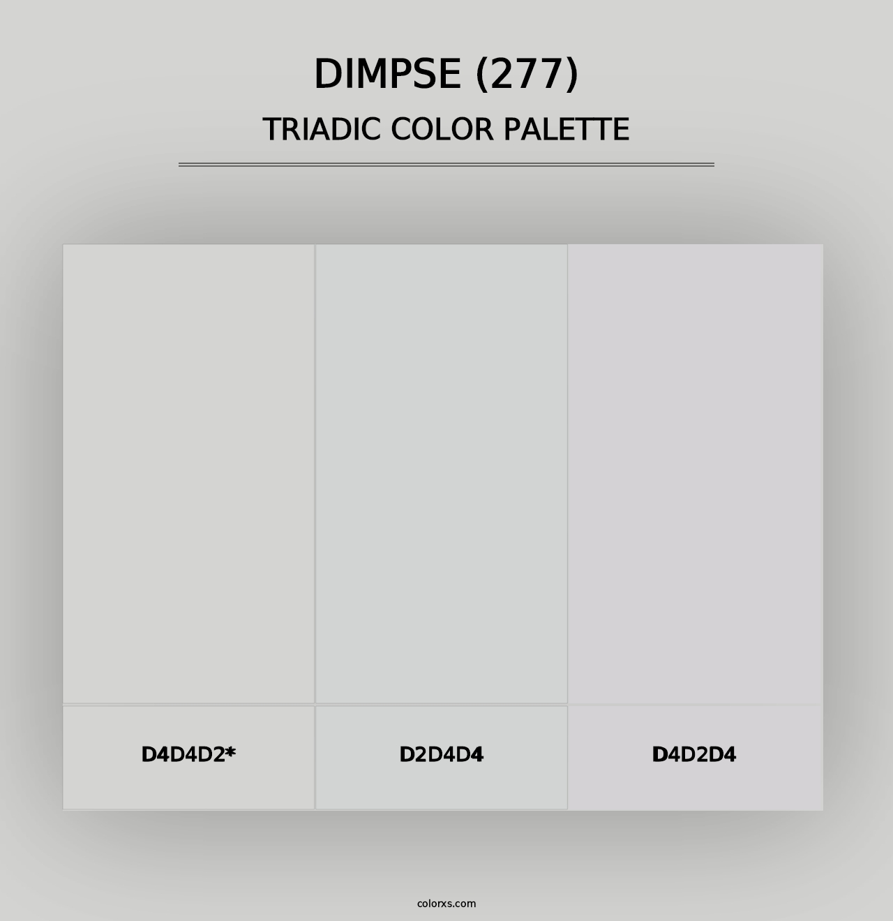 Dimpse (277) - Triadic Color Palette