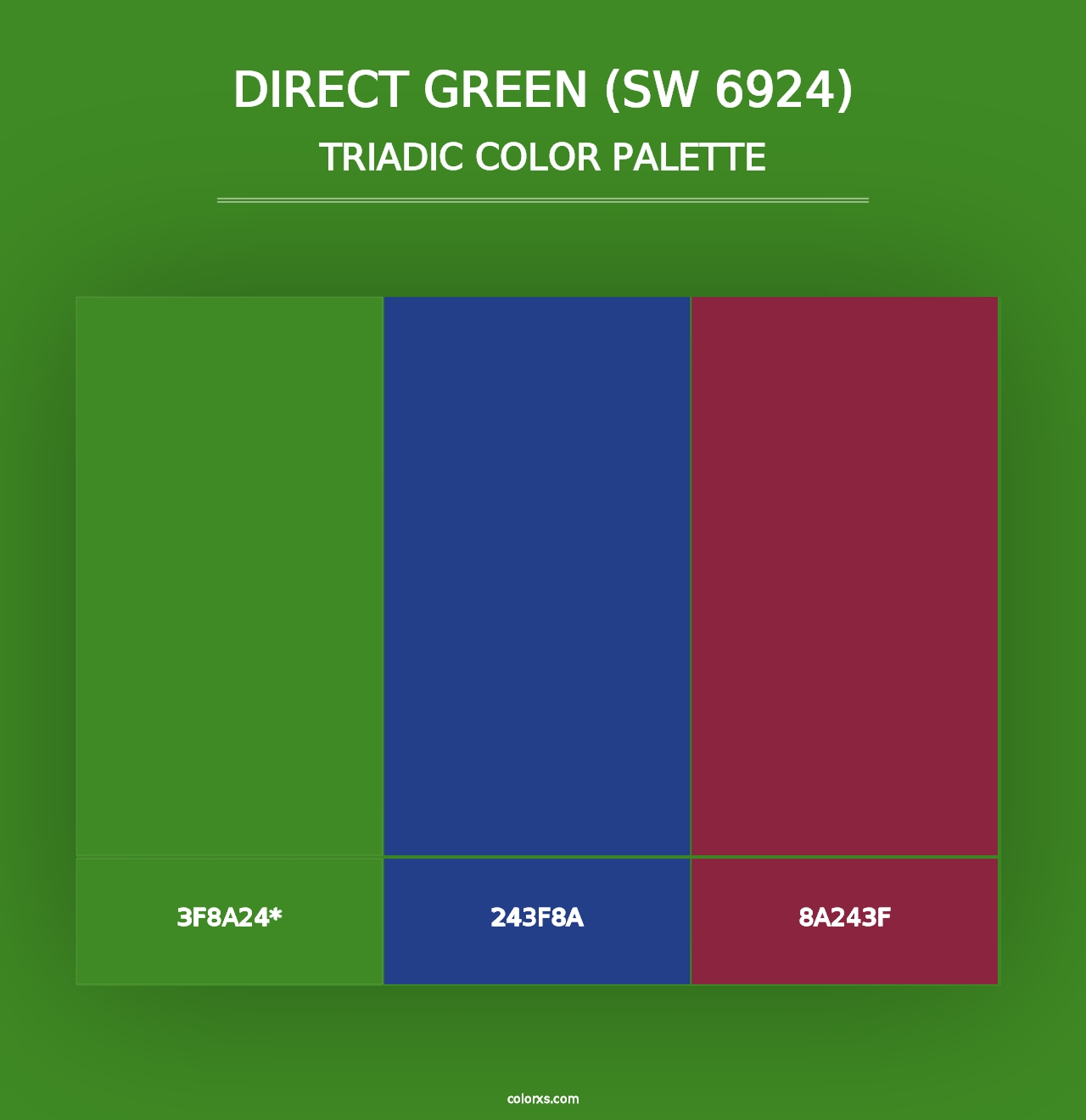 Direct Green (SW 6924) - Triadic Color Palette