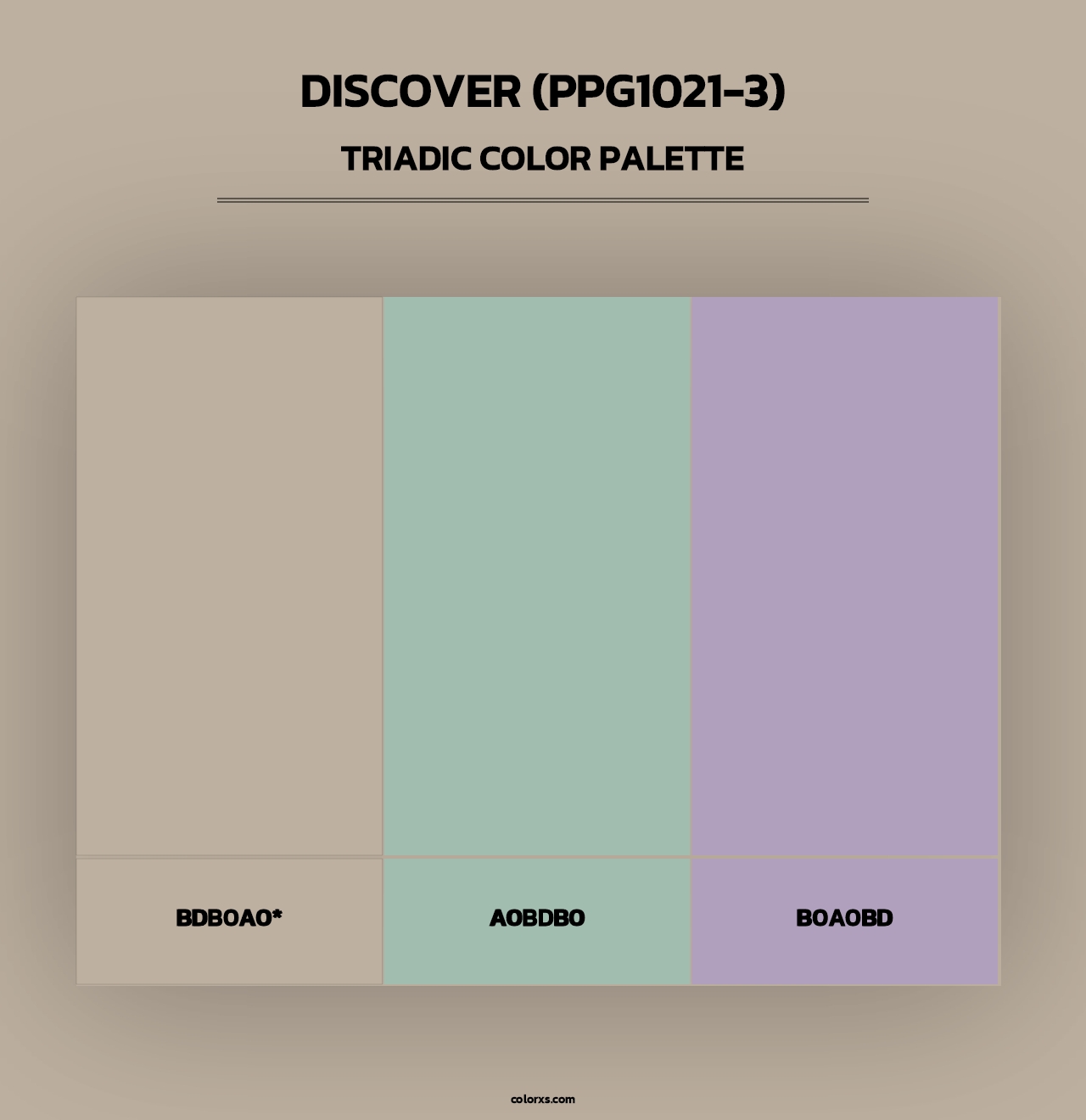 Discover (PPG1021-3) - Triadic Color Palette