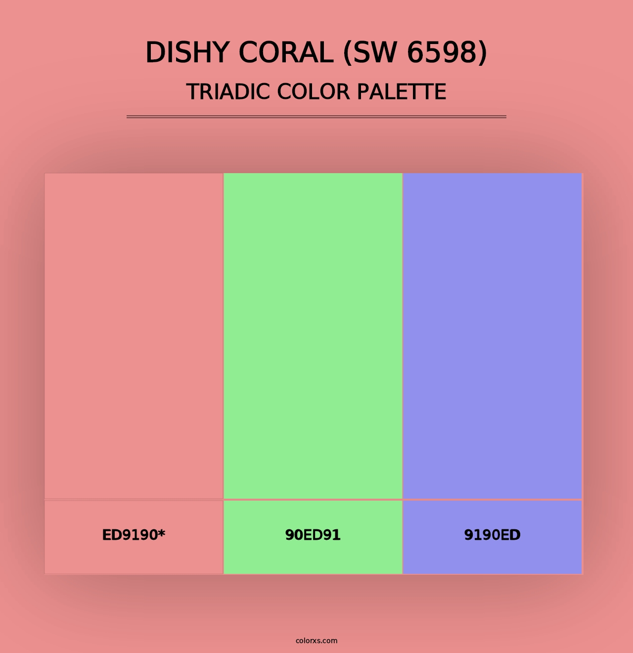 Dishy Coral (SW 6598) - Triadic Color Palette