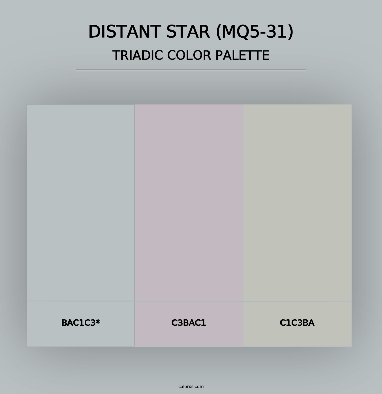 Distant Star (MQ5-31) - Triadic Color Palette