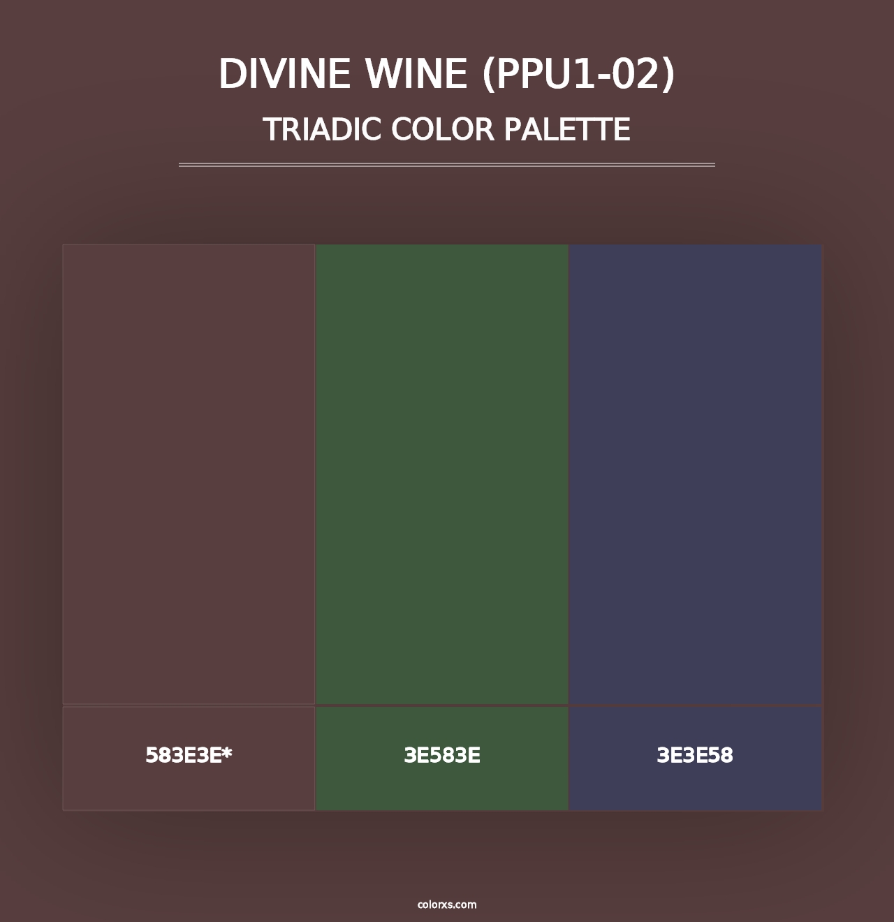 Divine Wine (PPU1-02) - Triadic Color Palette