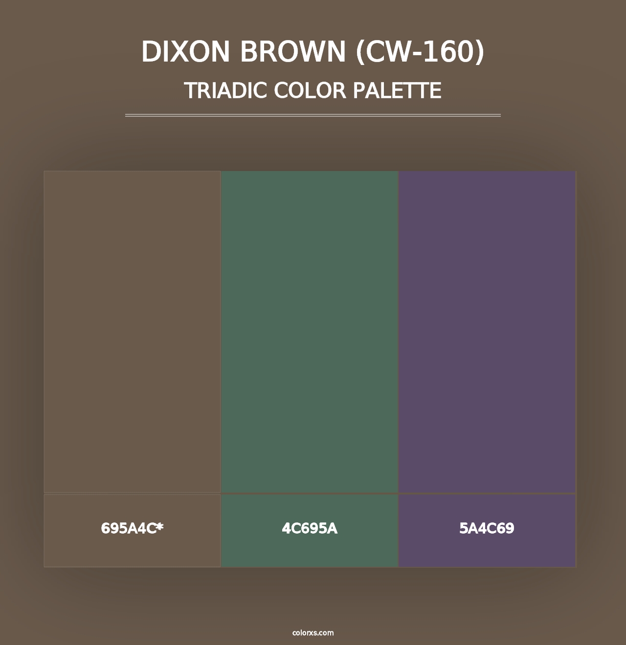 Dixon Brown (CW-160) - Triadic Color Palette