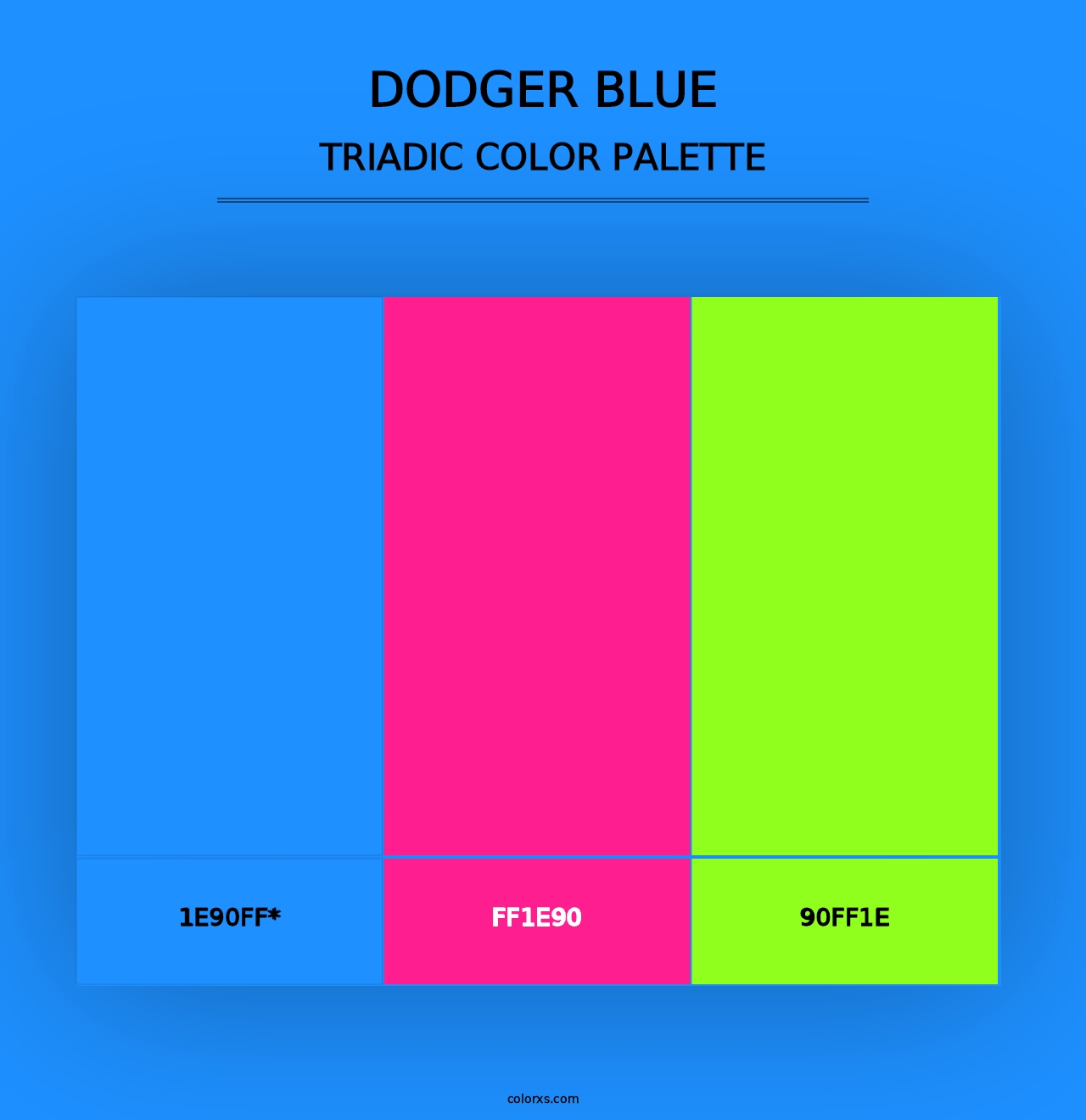 Dodger blue - Triadic Color Palette