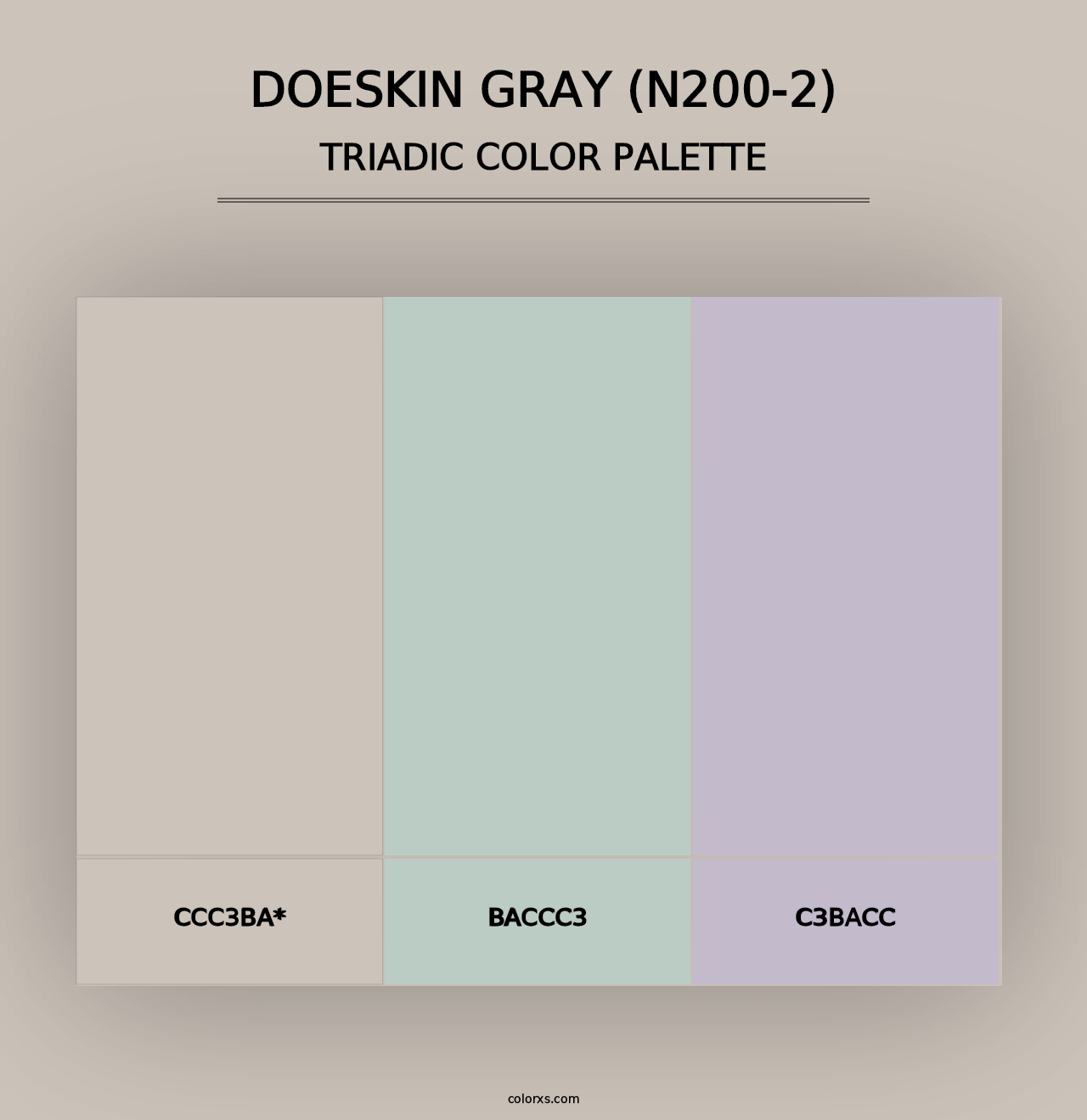 Doeskin Gray (N200-2) - Triadic Color Palette