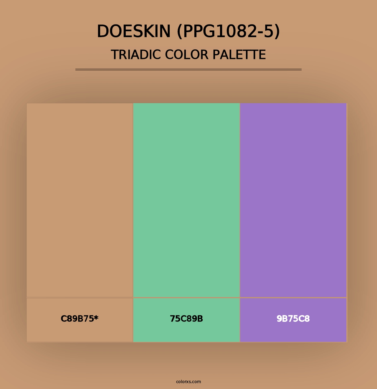 Doeskin (PPG1082-5) - Triadic Color Palette