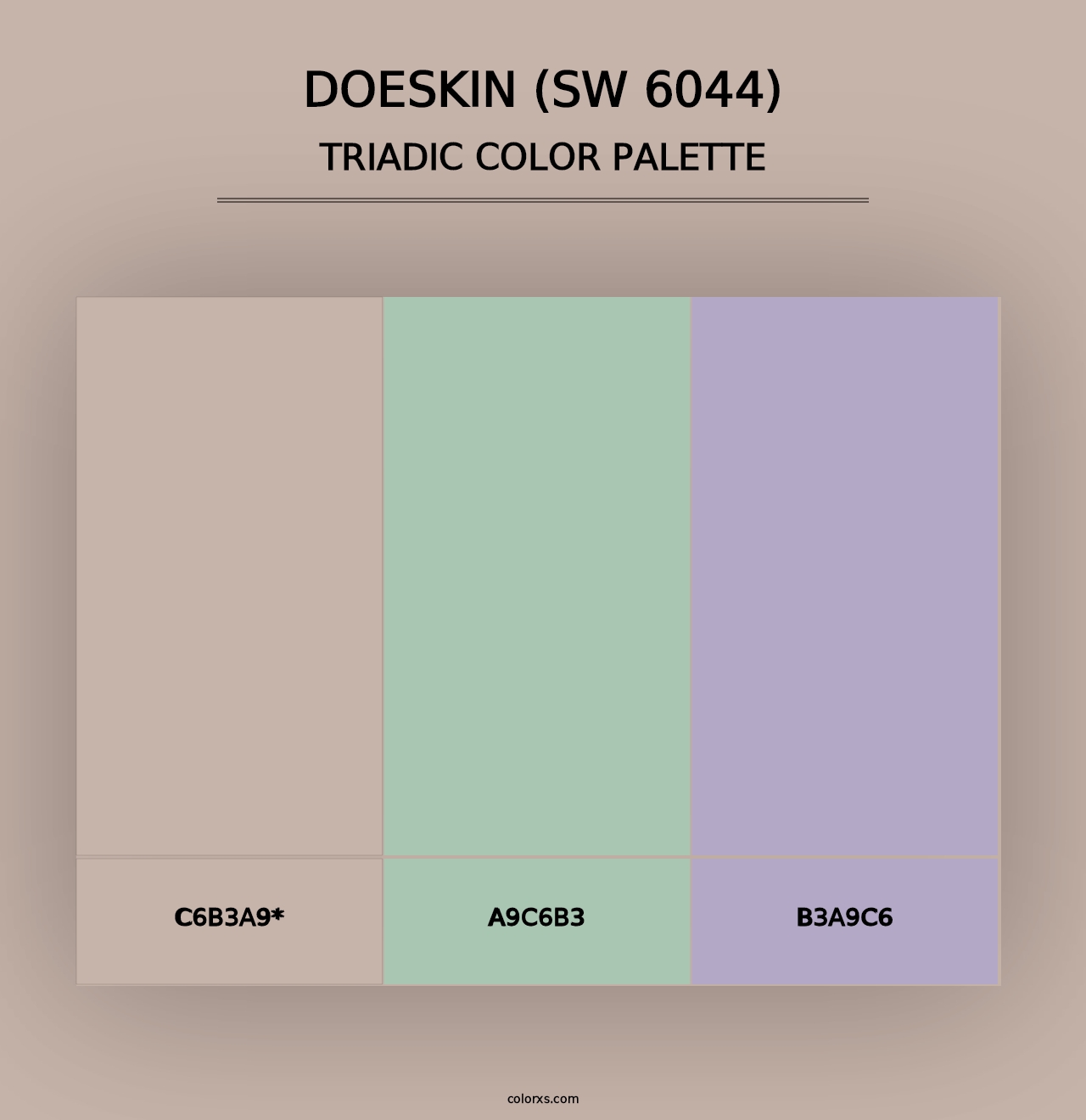 Doeskin (SW 6044) - Triadic Color Palette