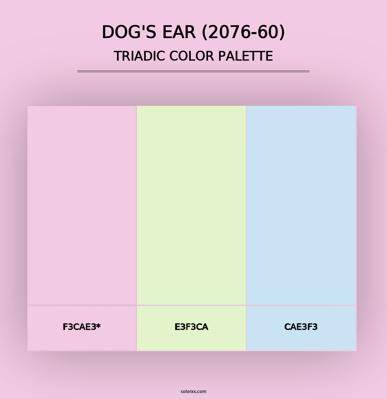 Dog's Ear (2076-60) - Triadic Color Palette