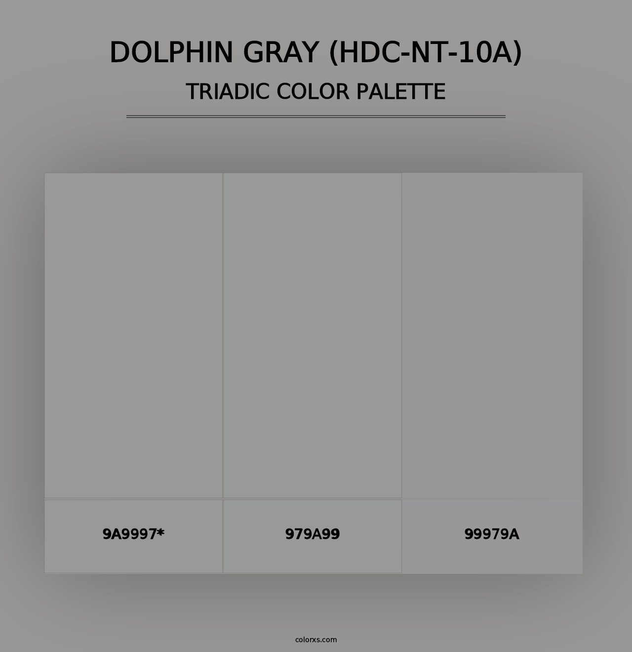 Dolphin Gray (HDC-NT-10A) - Triadic Color Palette