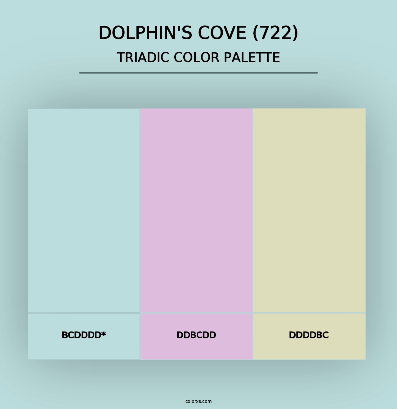 Dolphin's Cove (722) - Triadic Color Palette