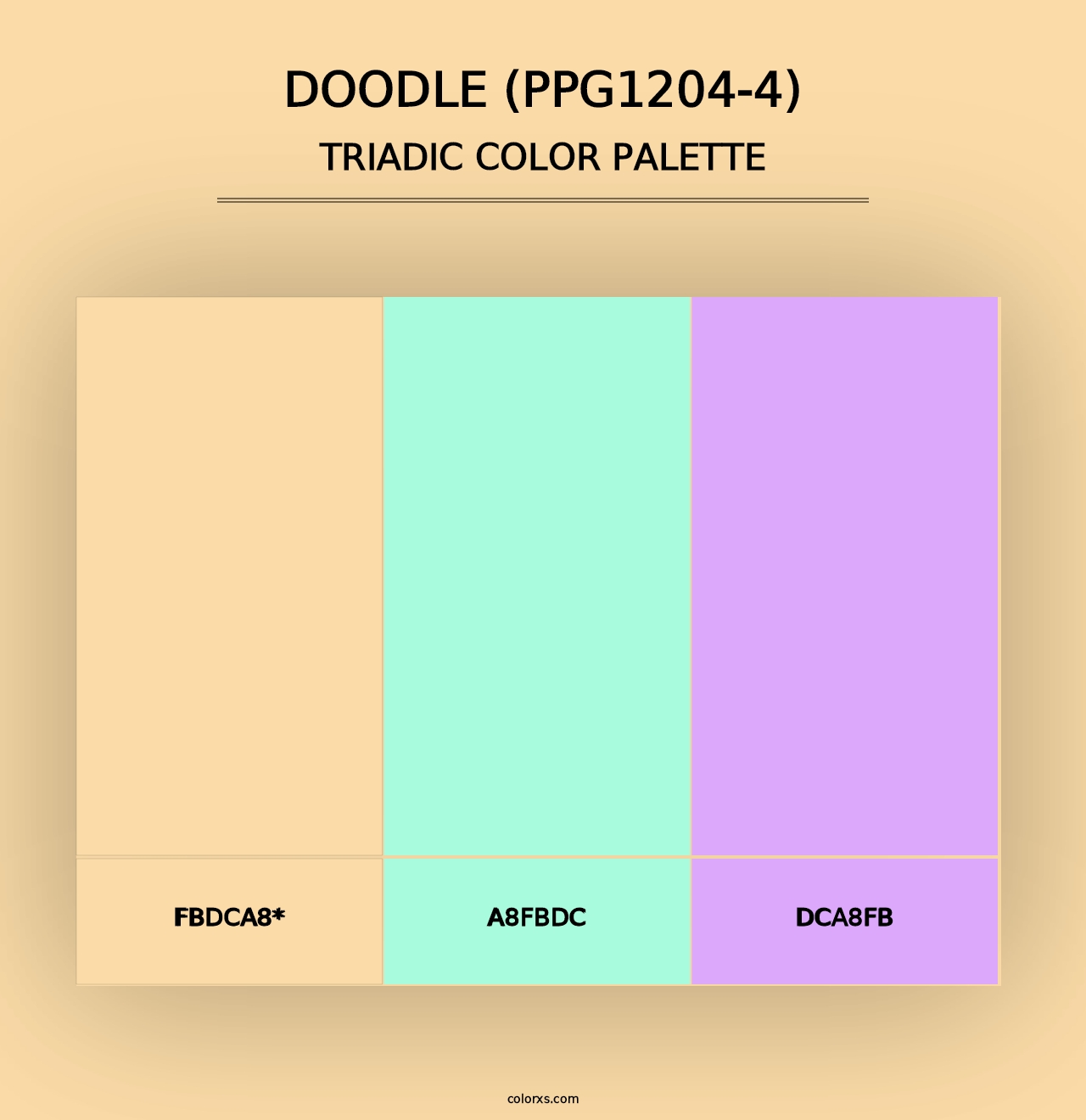 Doodle (PPG1204-4) - Triadic Color Palette