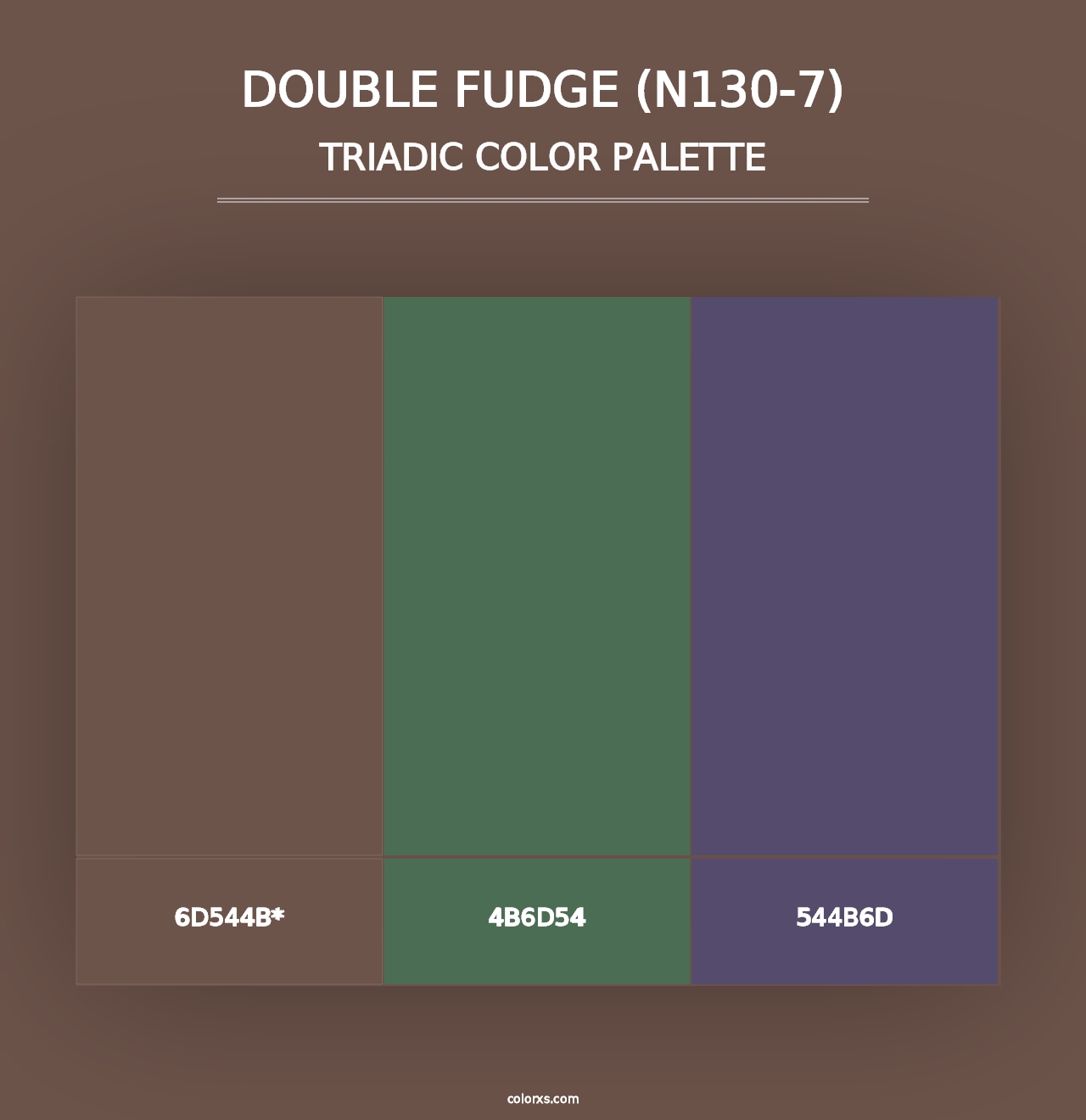 Double Fudge (N130-7) - Triadic Color Palette