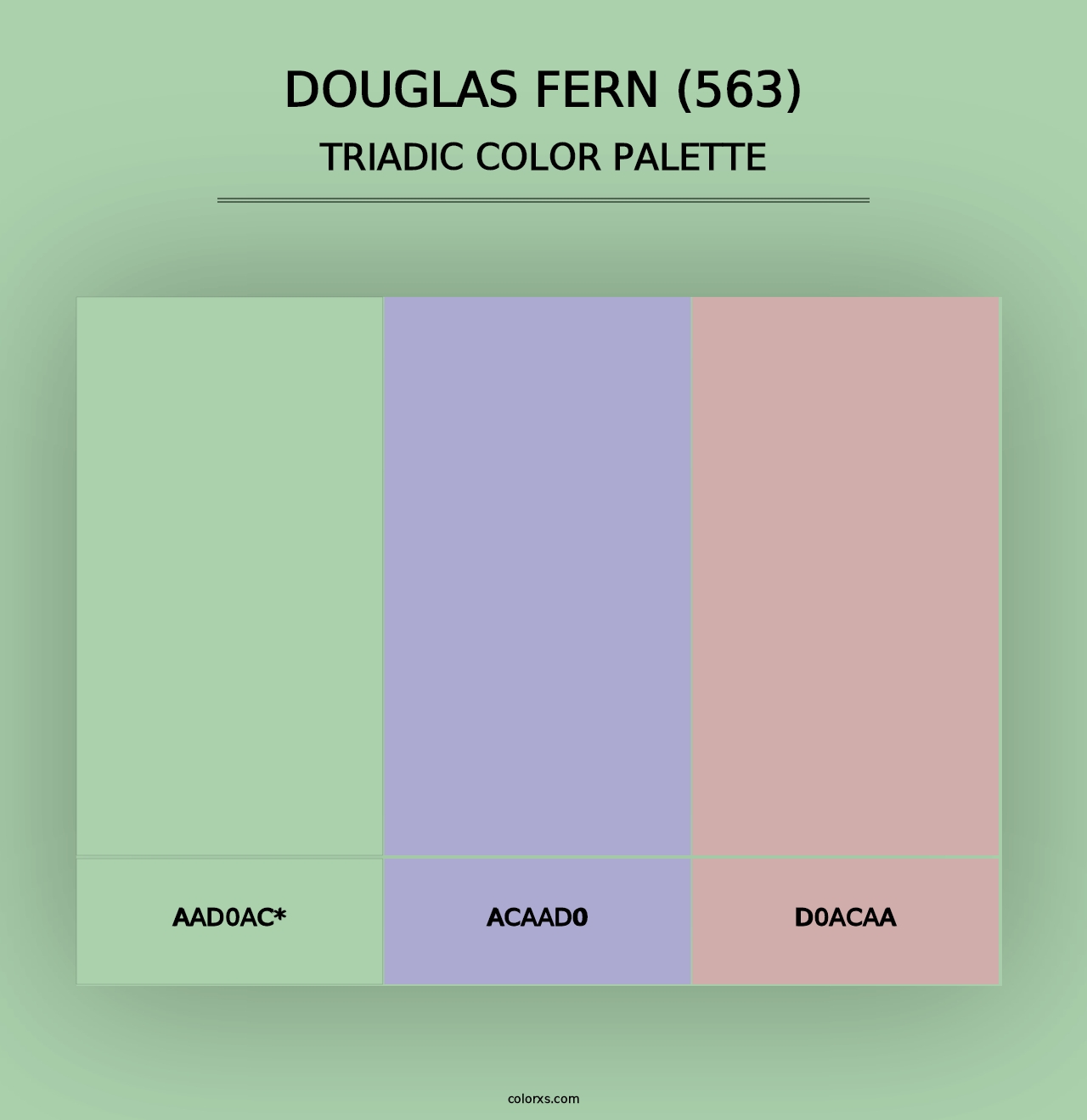 Douglas Fern (563) - Triadic Color Palette