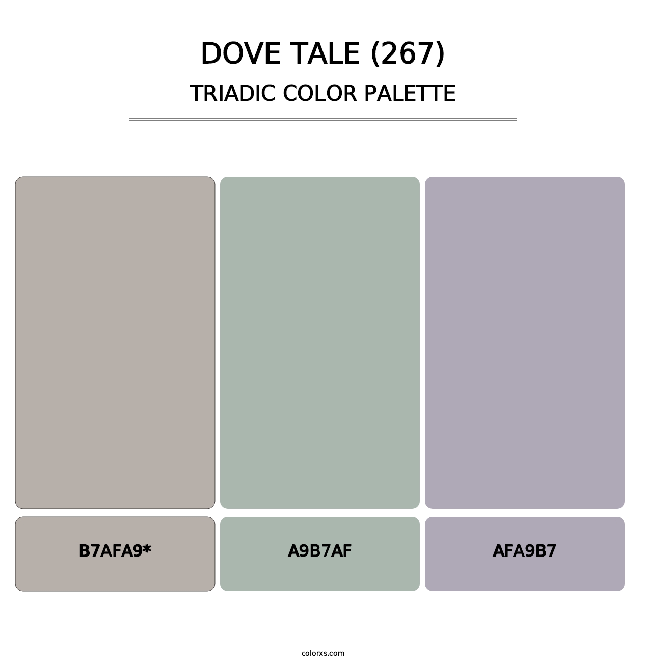 Dove Tale (267) - Triadic Color Palette