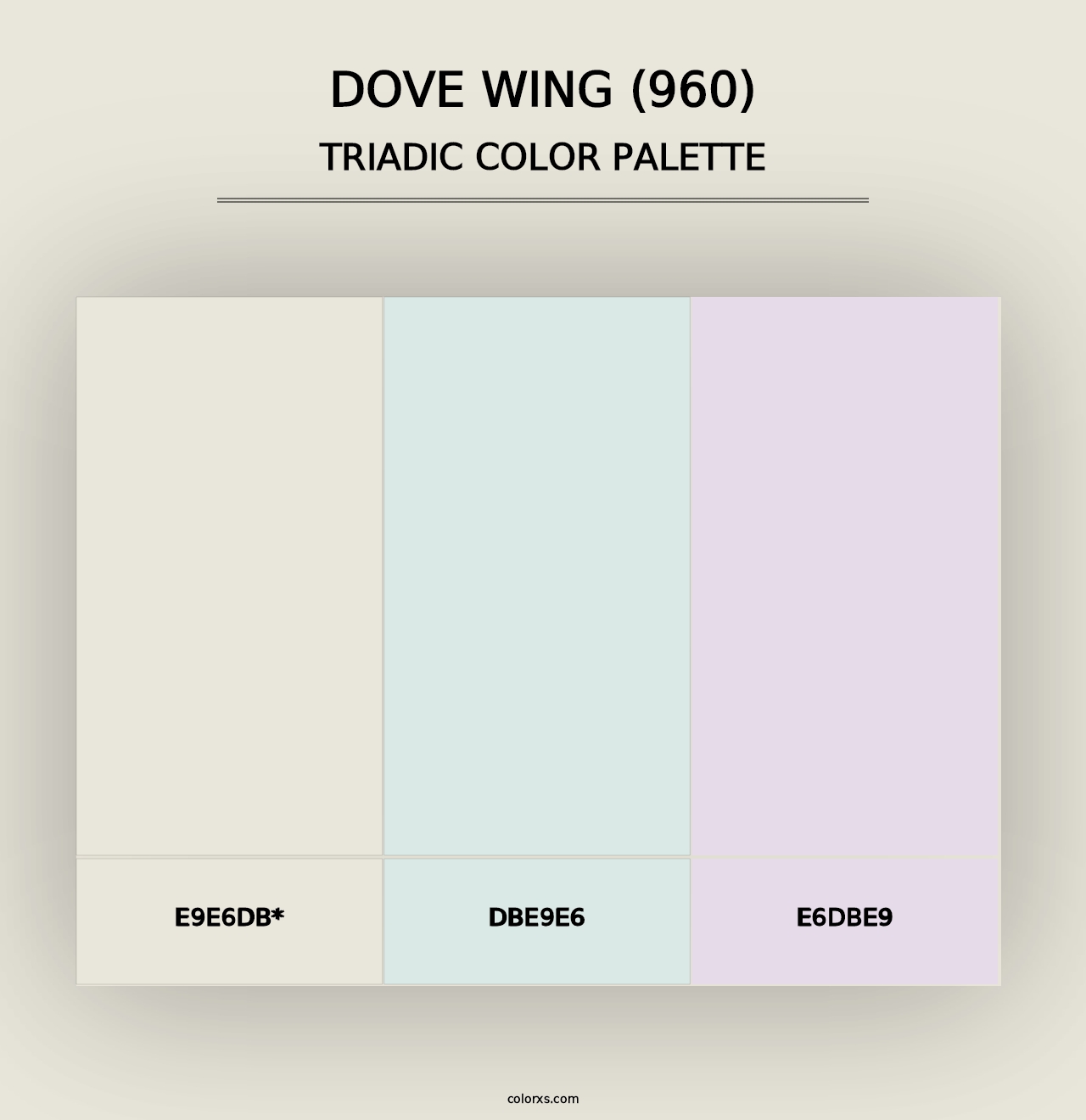 Dove Wing (960) - Triadic Color Palette