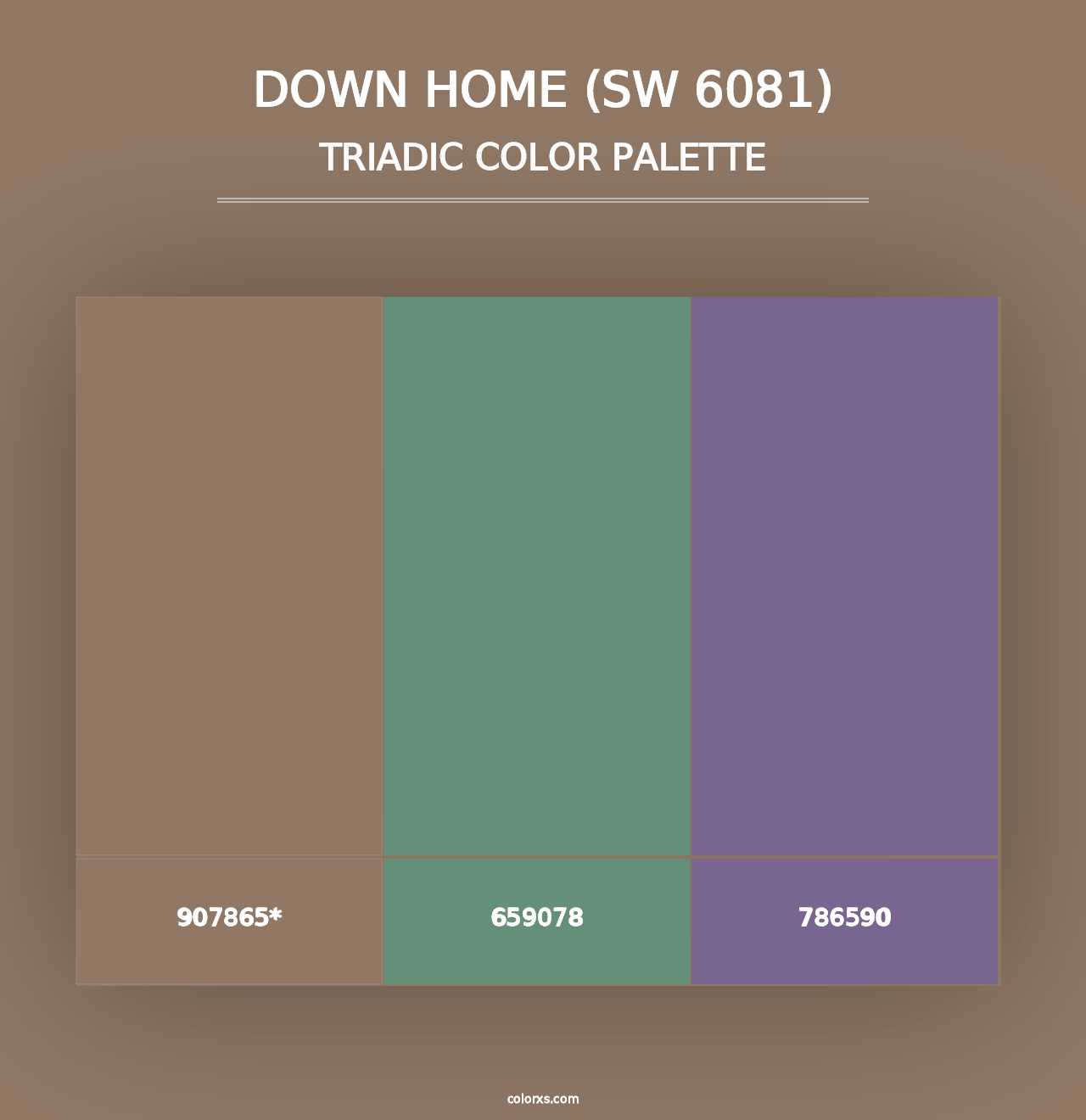 Down Home (SW 6081) - Triadic Color Palette