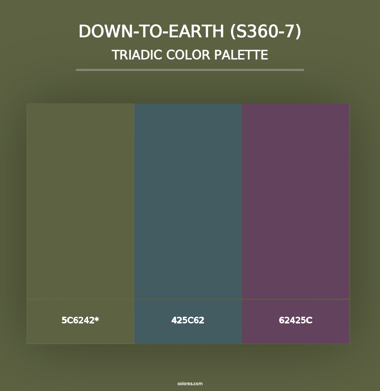 Down-To-Earth (S360-7) - Triadic Color Palette