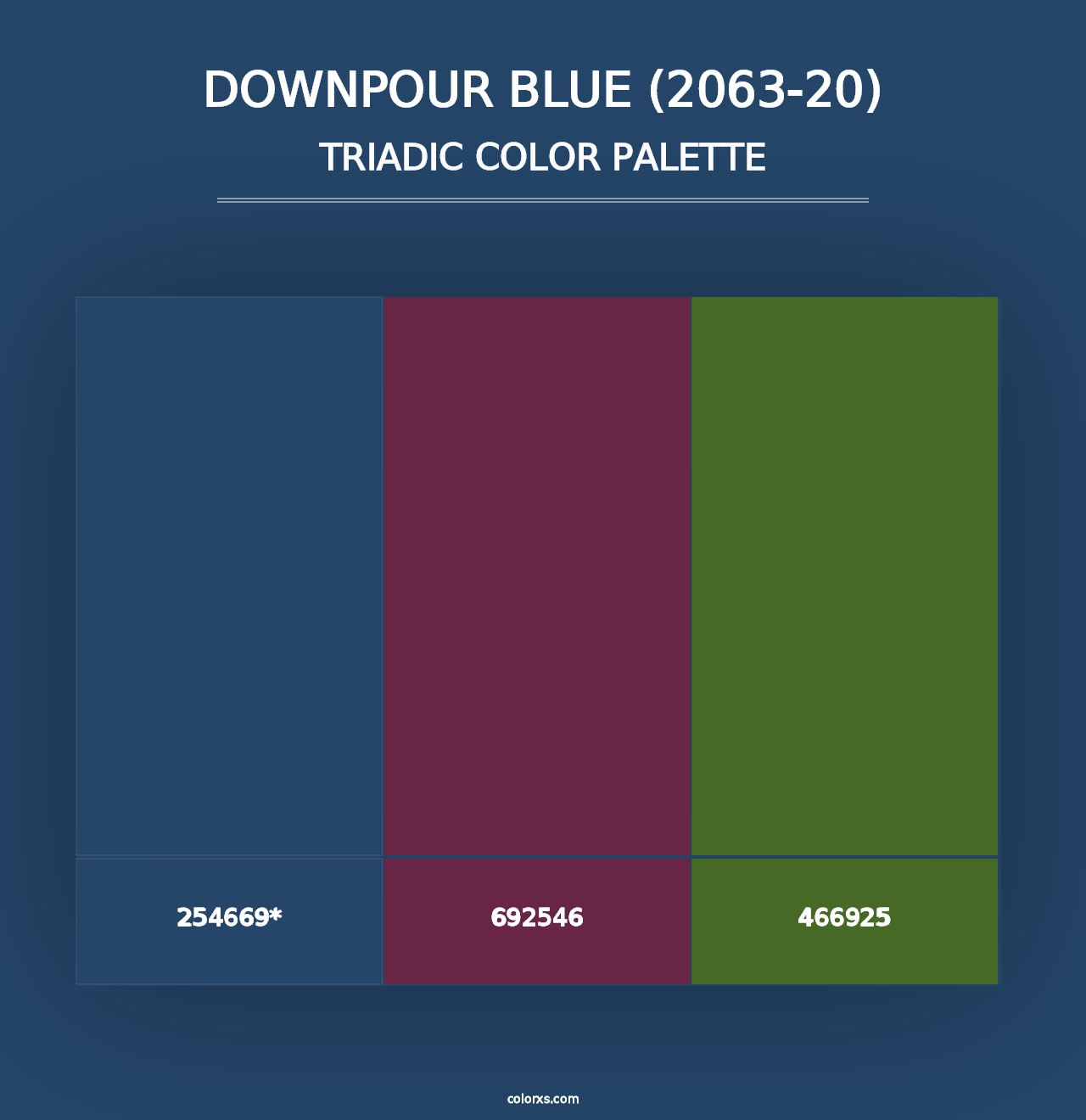 Downpour Blue (2063-20) - Triadic Color Palette