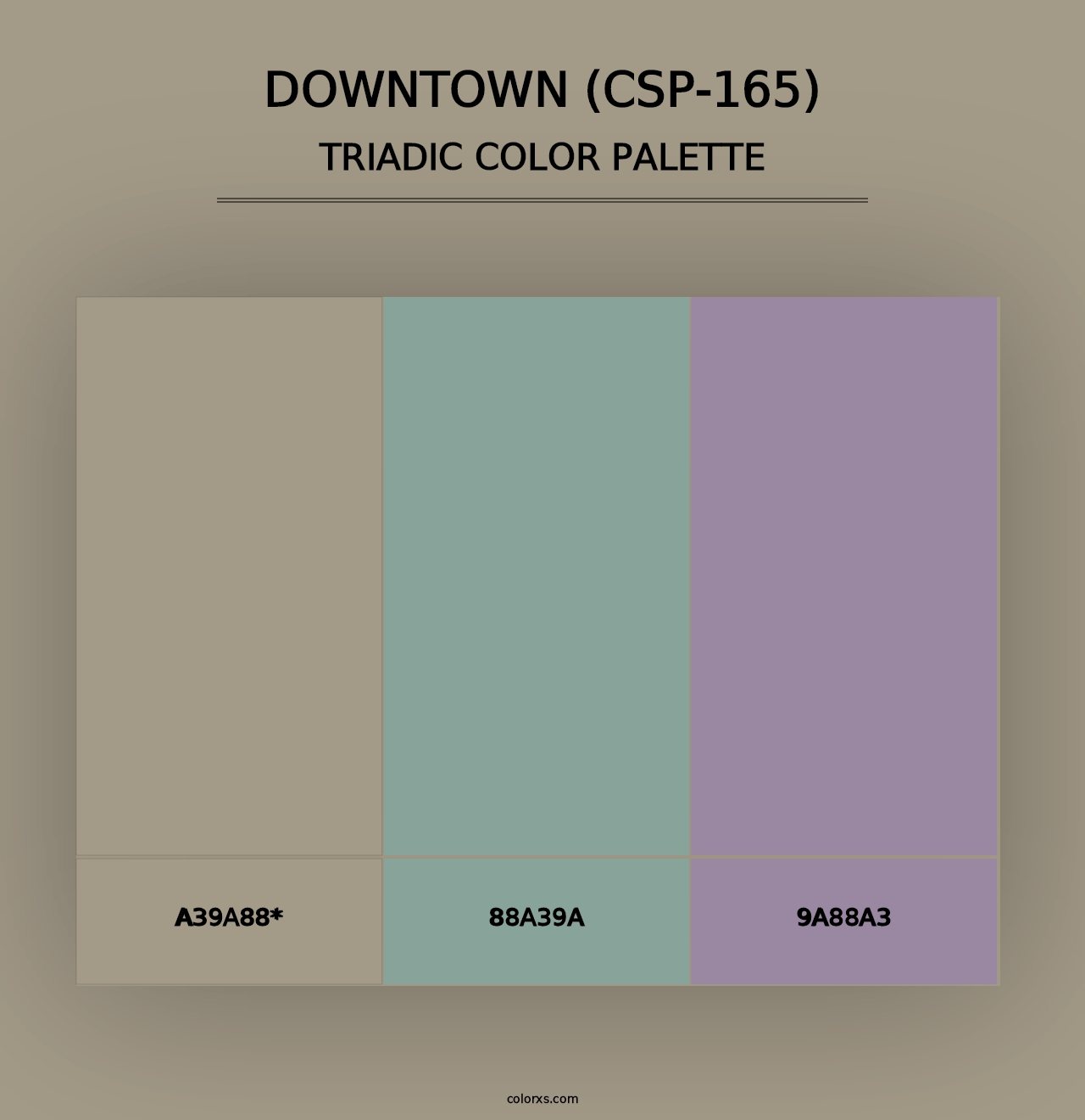 Downtown (CSP-165) - Triadic Color Palette