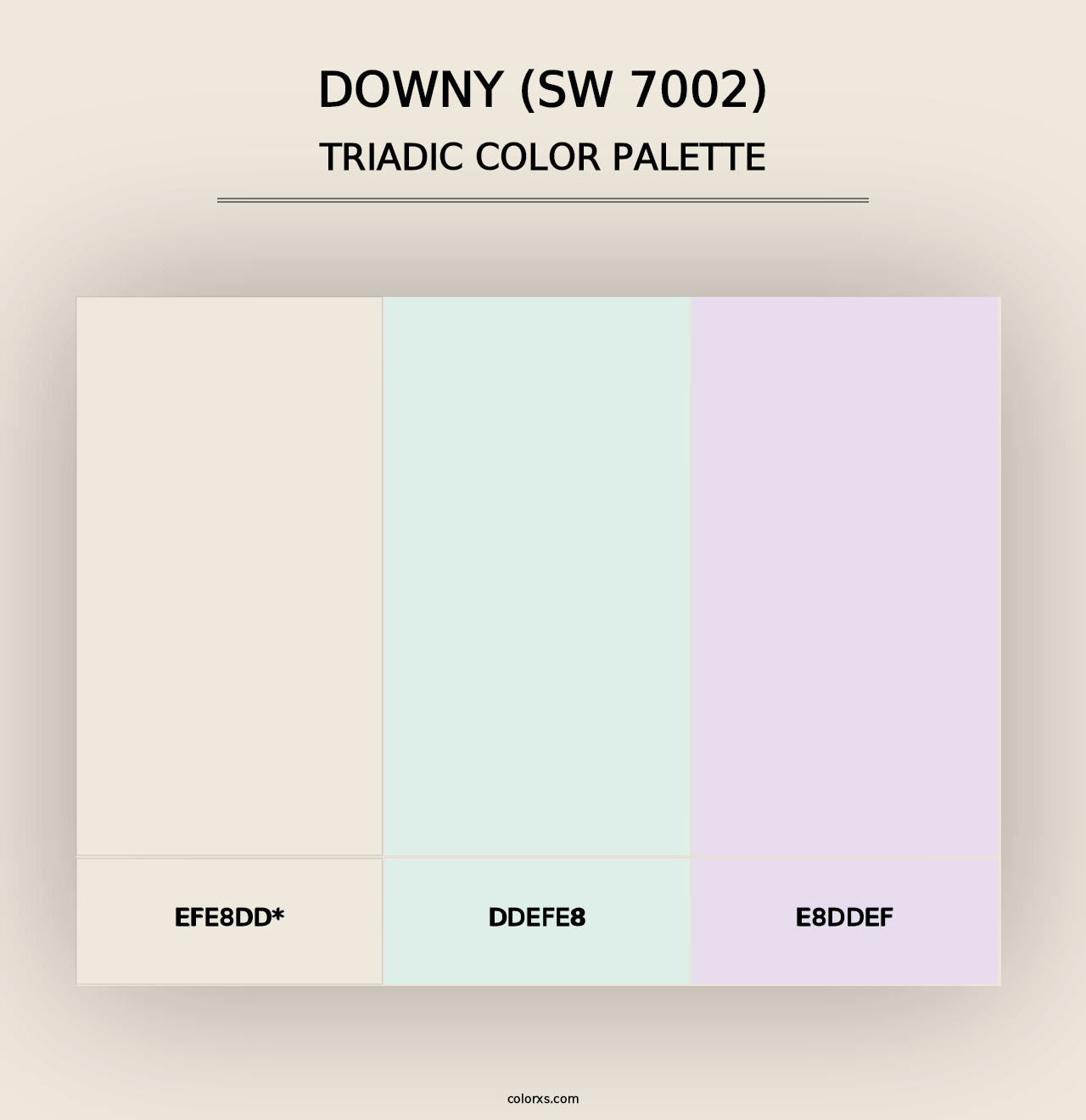 Downy (SW 7002) - Triadic Color Palette