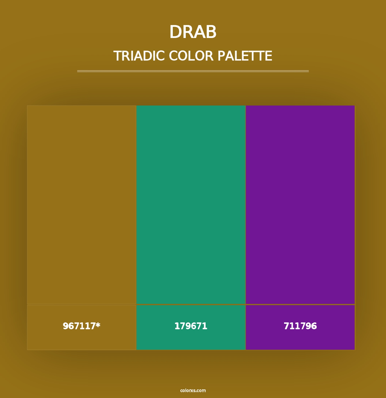 Drab - Triadic Color Palette