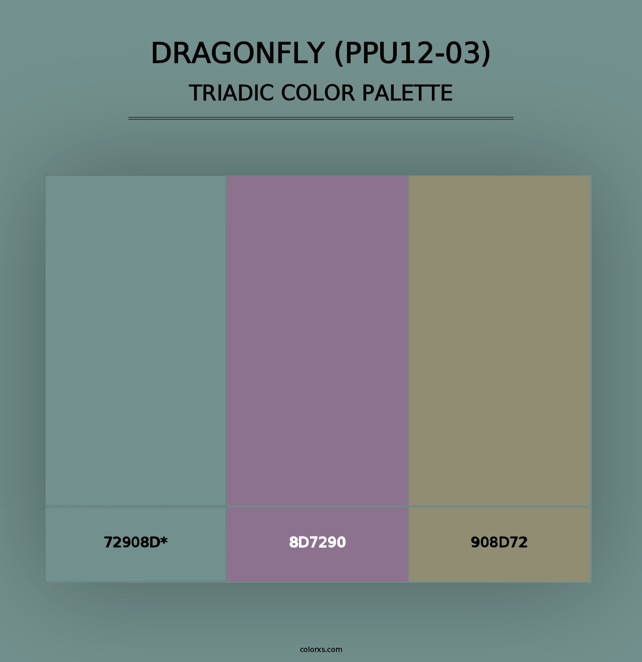 Dragonfly (PPU12-03) - Triadic Color Palette