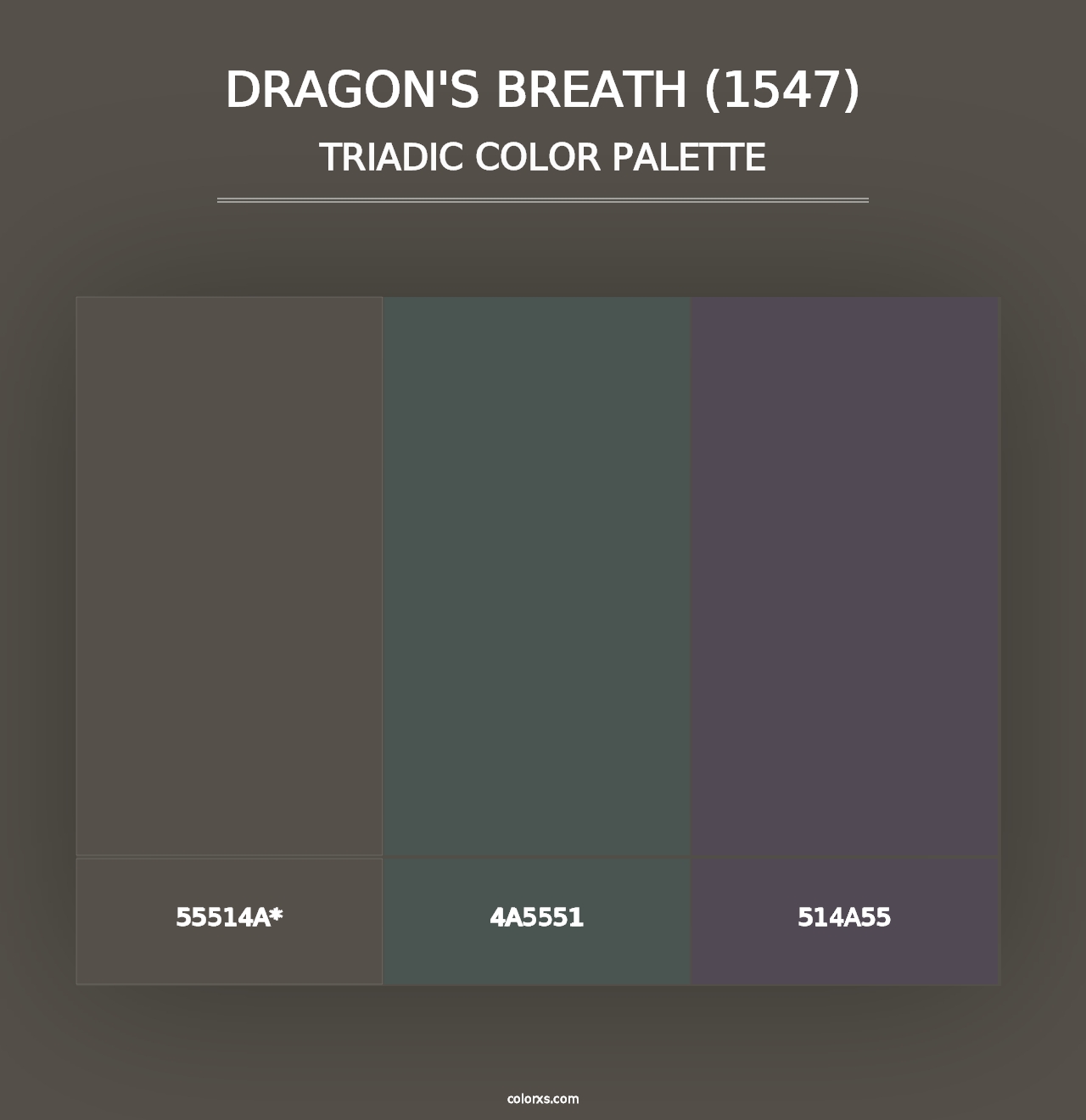 Dragon's Breath (1547) - Triadic Color Palette