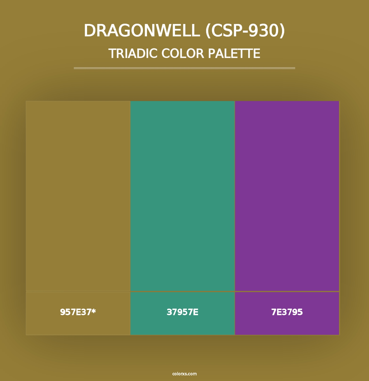 Dragonwell (CSP-930) - Triadic Color Palette