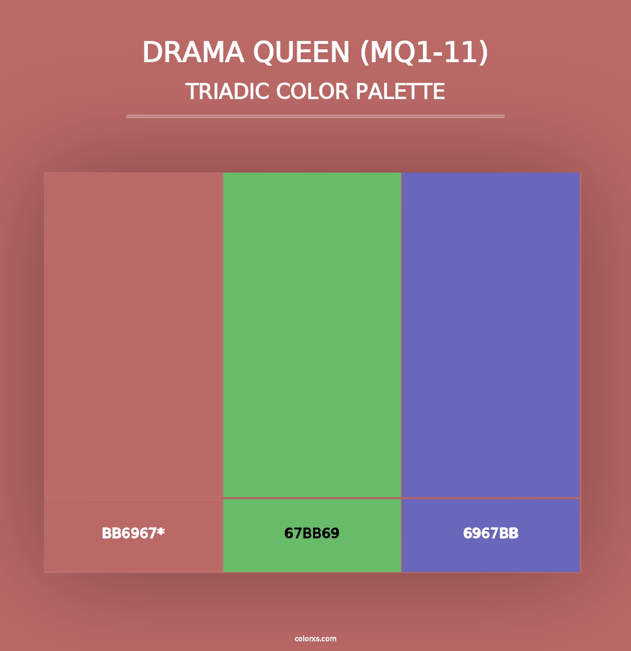 Drama Queen (MQ1-11) - Triadic Color Palette