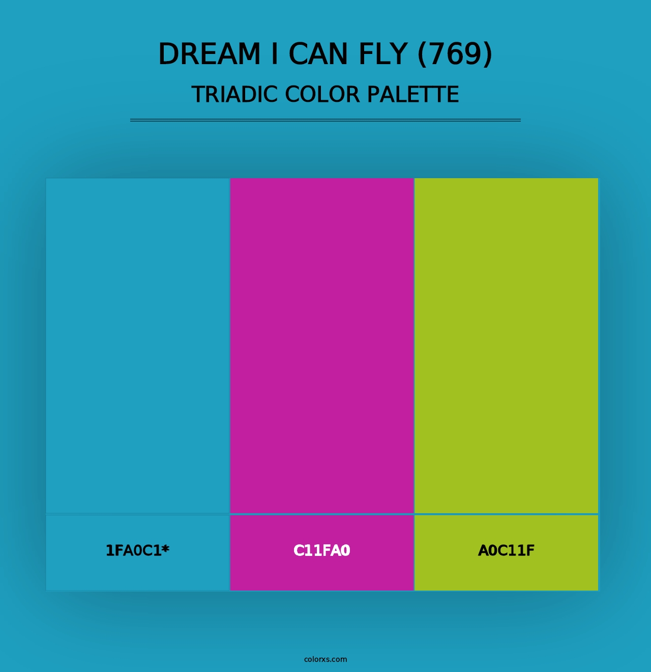 Dream I Can Fly (769) - Triadic Color Palette