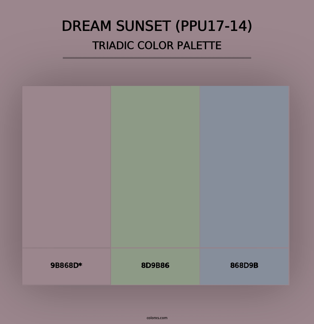 Dream Sunset (PPU17-14) - Triadic Color Palette