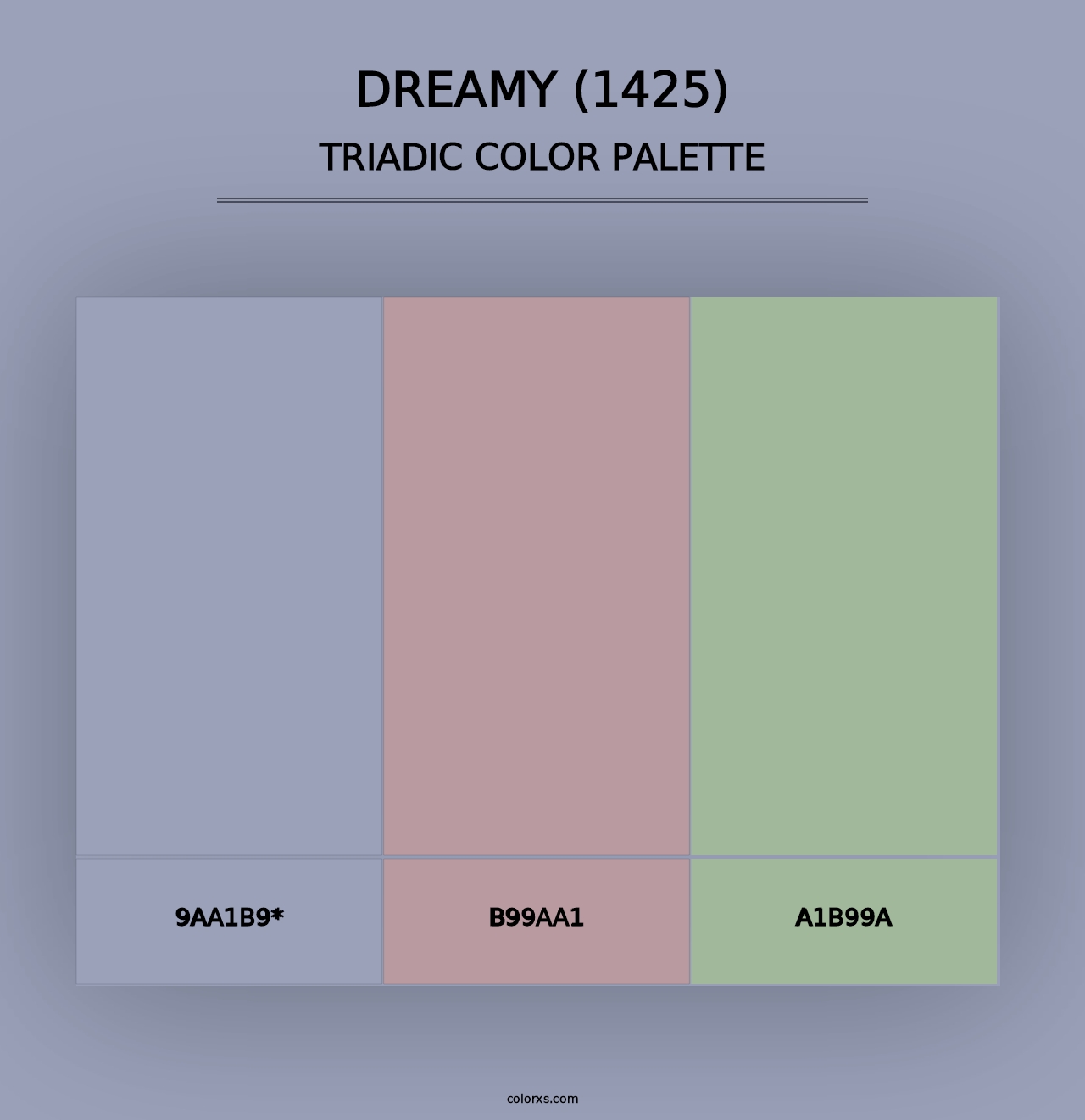 Dreamy (1425) - Triadic Color Palette