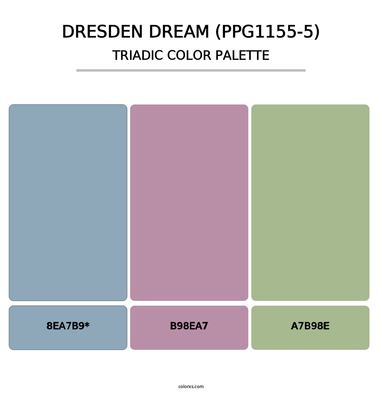 Dresden Dream (PPG1155-5) - Triadic Color Palette