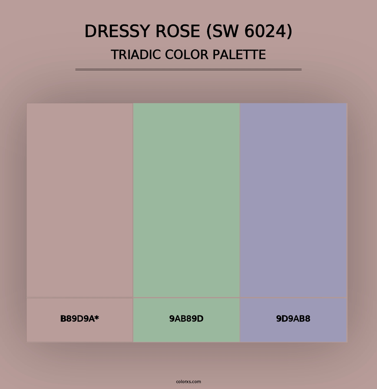 Dressy Rose (SW 6024) - Triadic Color Palette