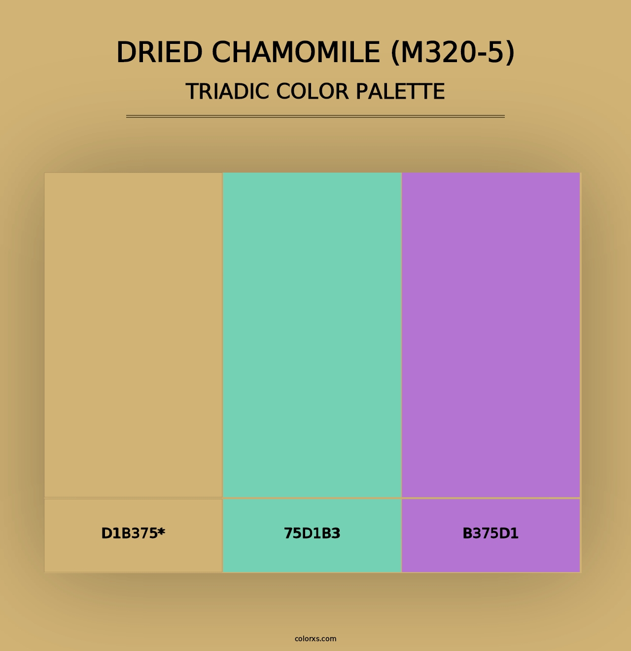 Dried Chamomile (M320-5) - Triadic Color Palette