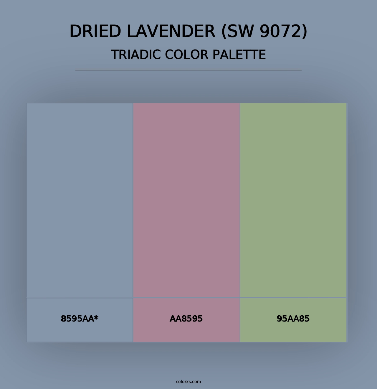 Dried Lavender (SW 9072) - Triadic Color Palette