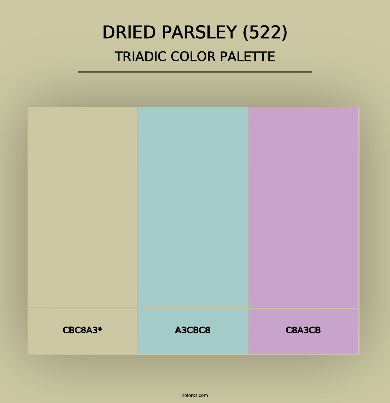 Dried Parsley (522) - Triadic Color Palette