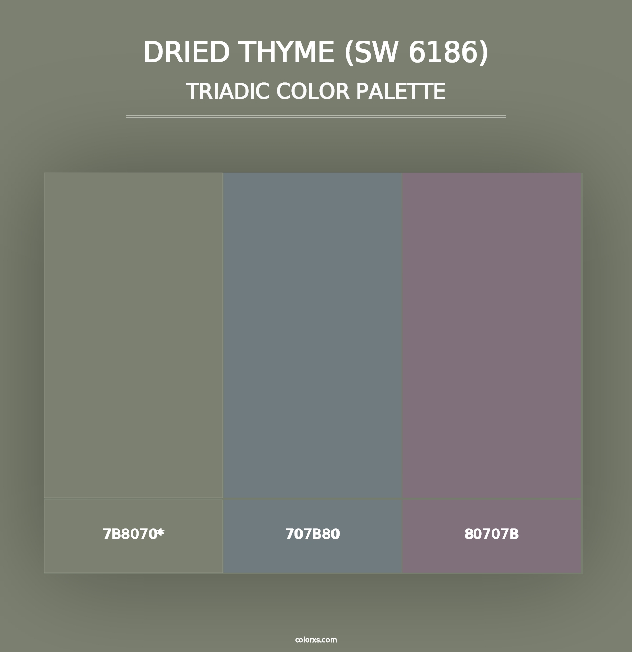 Dried Thyme (SW 6186) - Triadic Color Palette