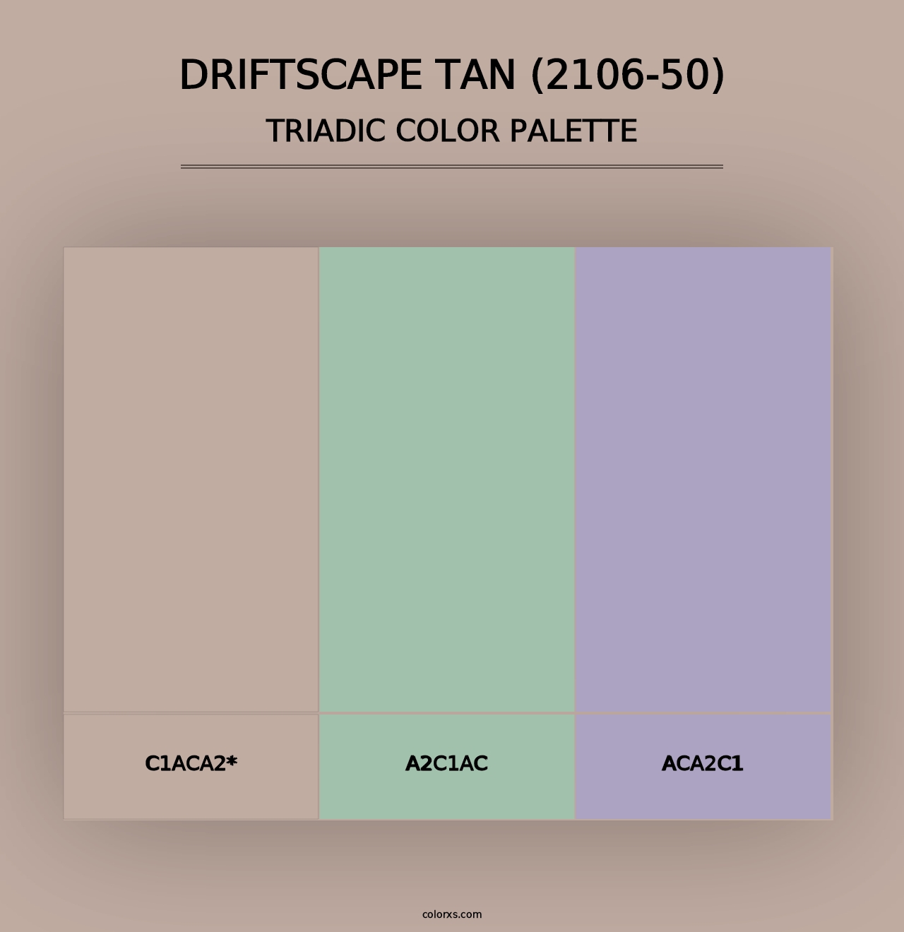 Driftscape Tan (2106-50) - Triadic Color Palette