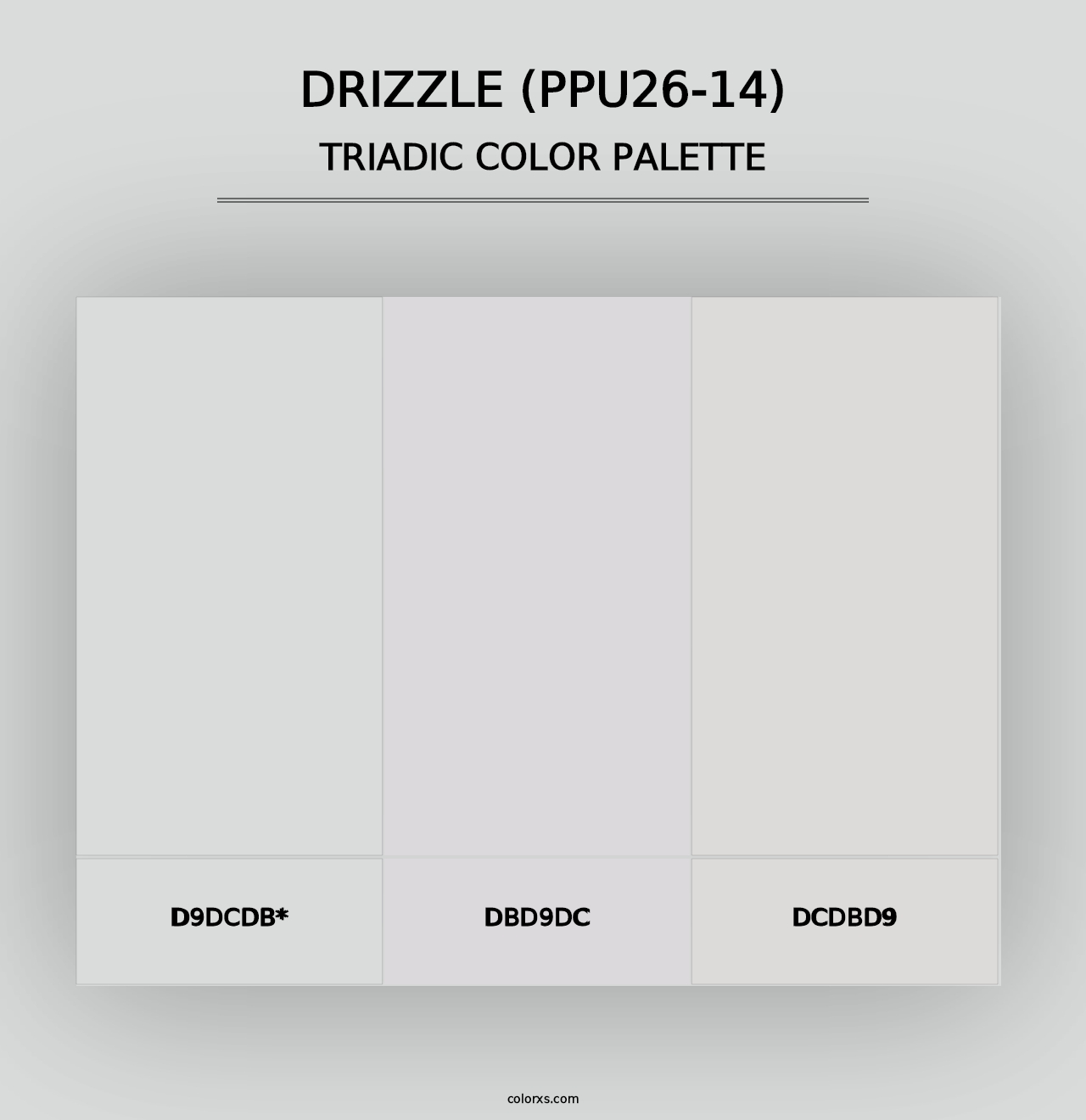 Drizzle (PPU26-14) - Triadic Color Palette