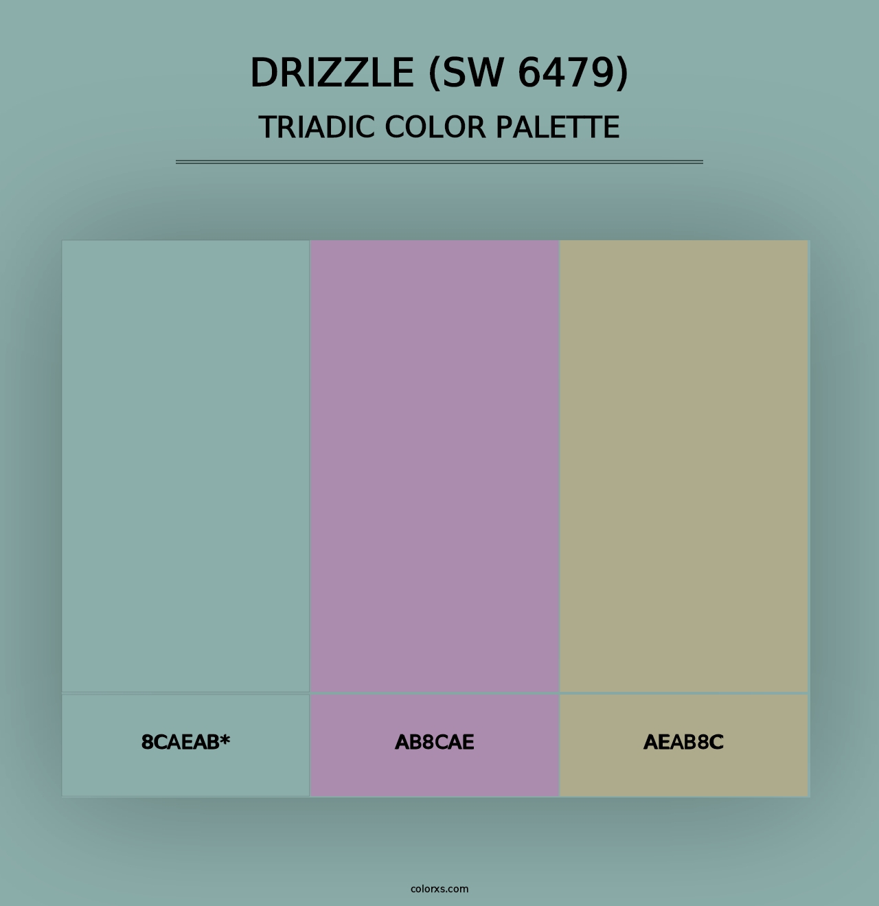 Drizzle (SW 6479) - Triadic Color Palette