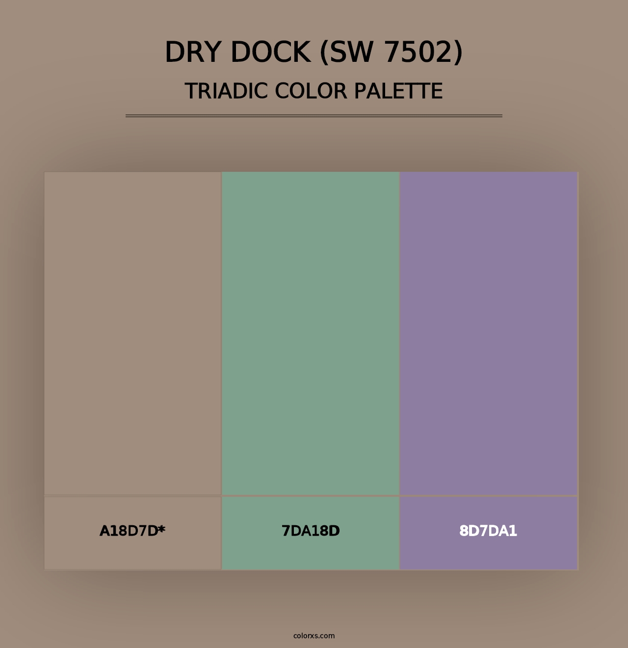 Dry Dock (SW 7502) - Triadic Color Palette