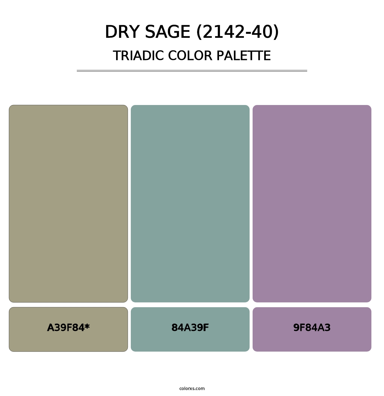 Dry Sage (2142-40) - Triadic Color Palette