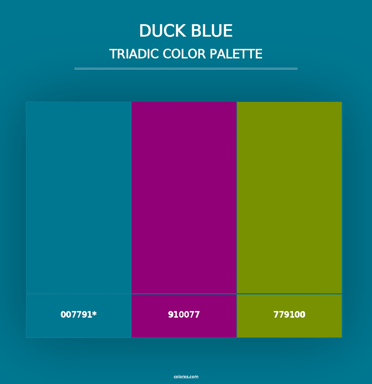 Duck Blue - Triadic Color Palette