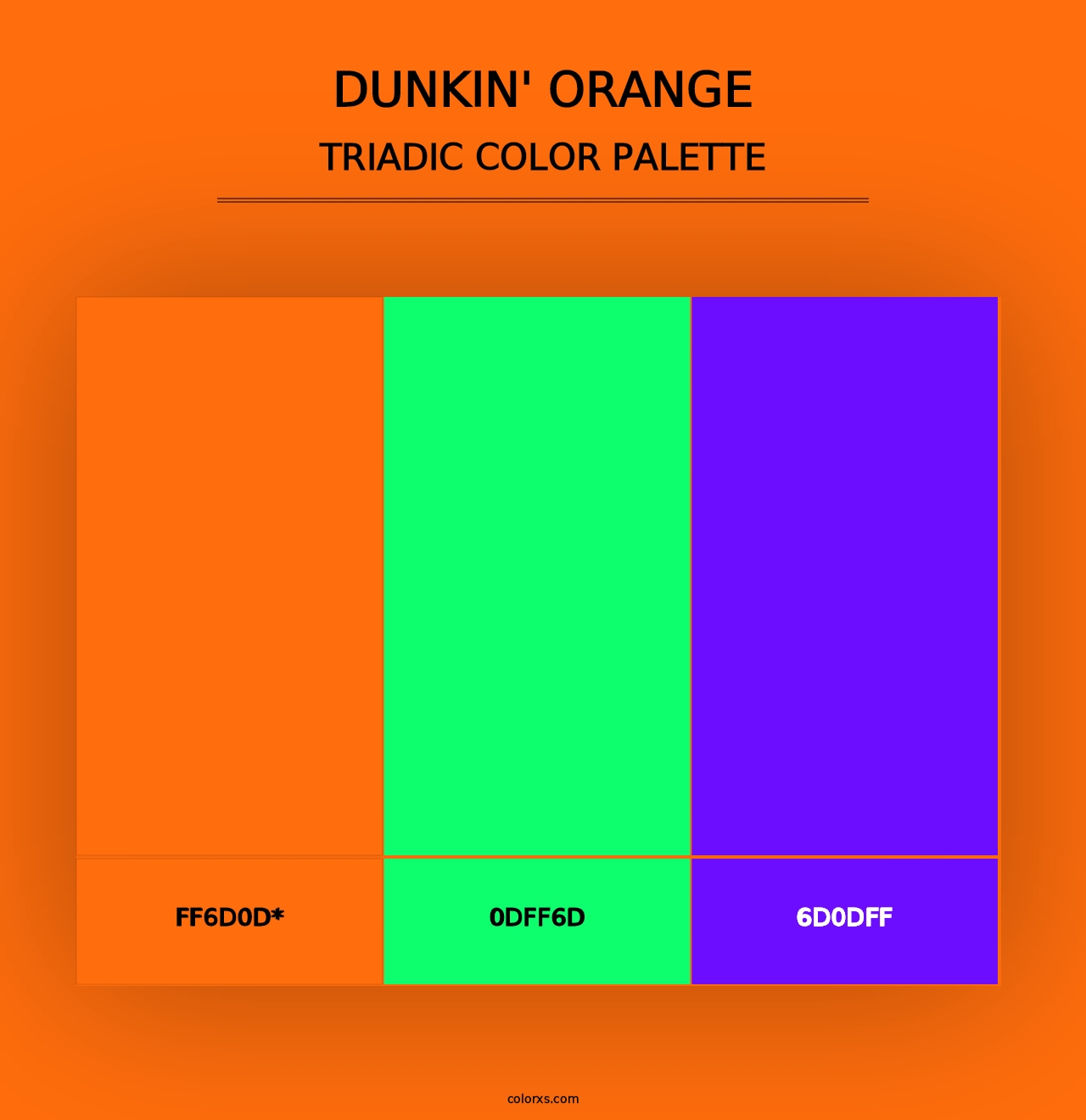 Dunkin' Orange - Triadic Color Palette