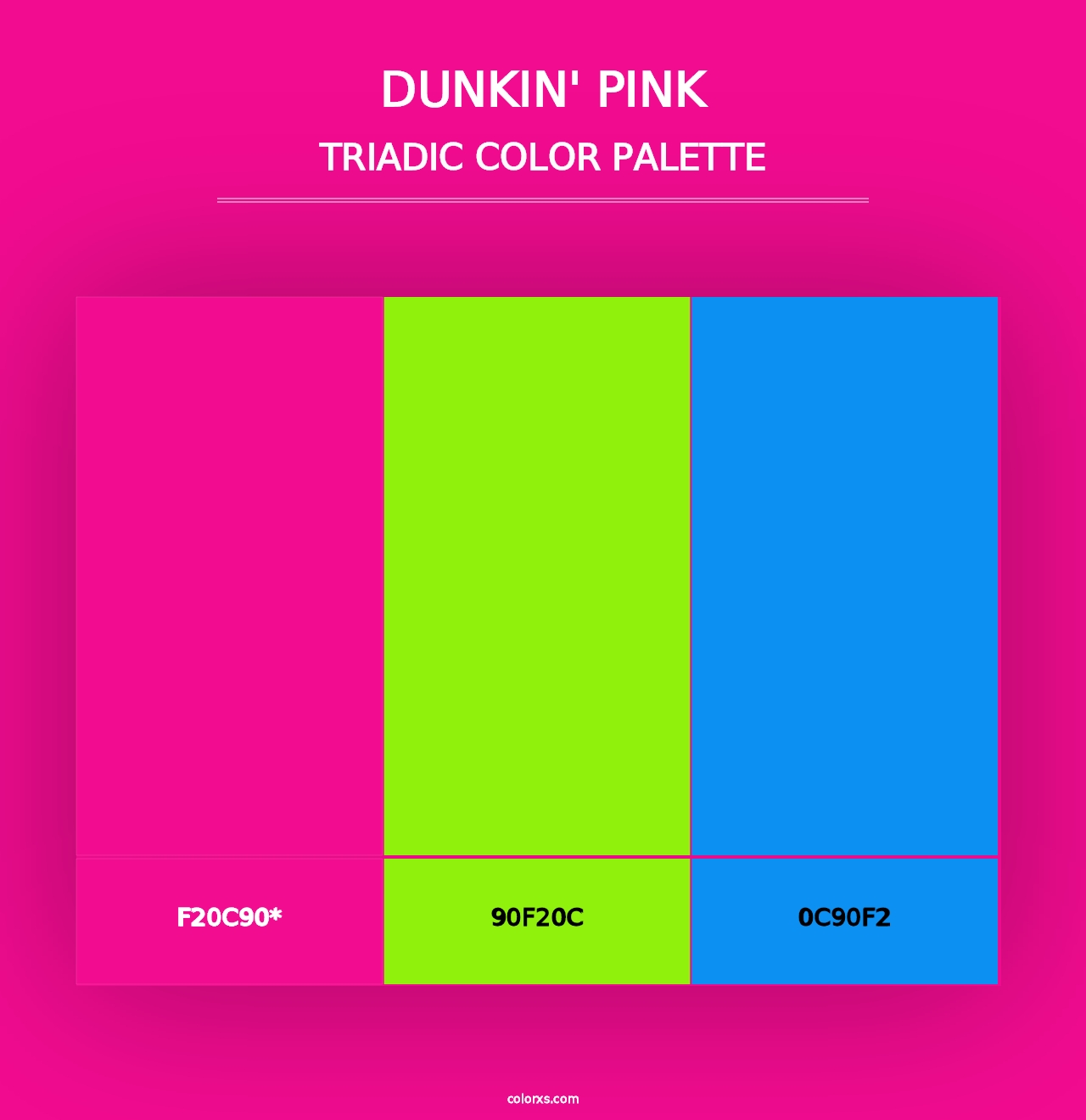 Dunkin' Pink - Triadic Color Palette