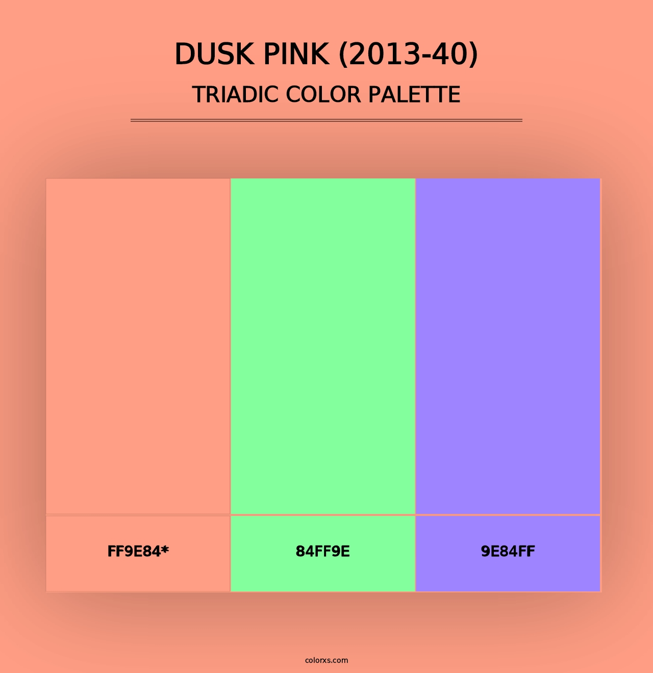 Dusk Pink (2013-40) - Triadic Color Palette