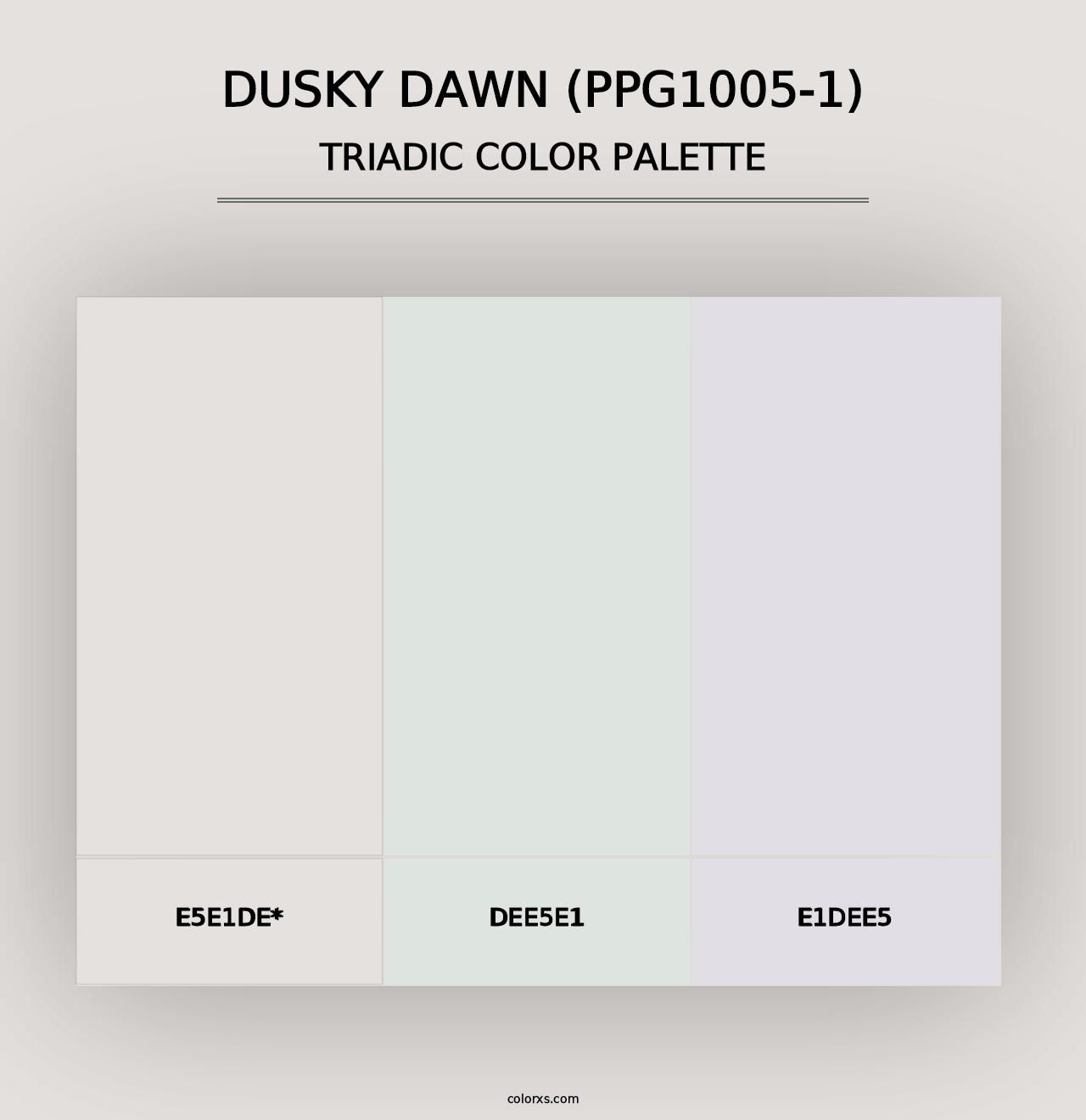 Dusky Dawn (PPG1005-1) - Triadic Color Palette