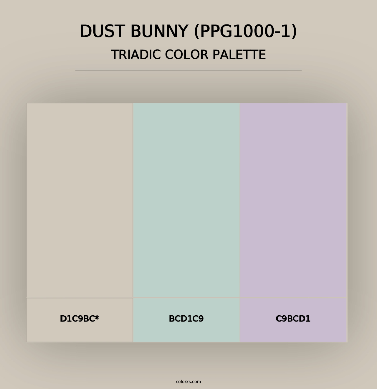 Dust Bunny (PPG1000-1) - Triadic Color Palette